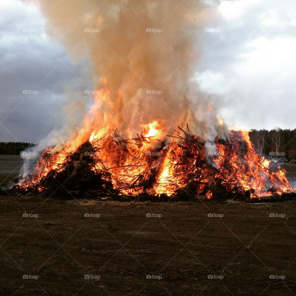 Easter fire. An interesting german tradition that takes place in villages and in easter time 