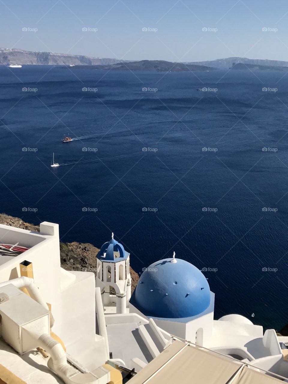 Caldera view from the heights of Santorini