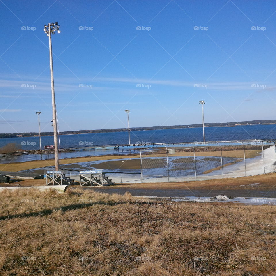 Our baseball field after a long winter