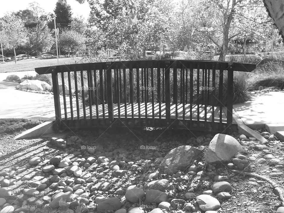 Shadow Play over the Footbridge