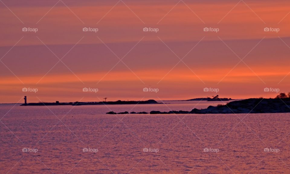 Dramatic sky at sunset