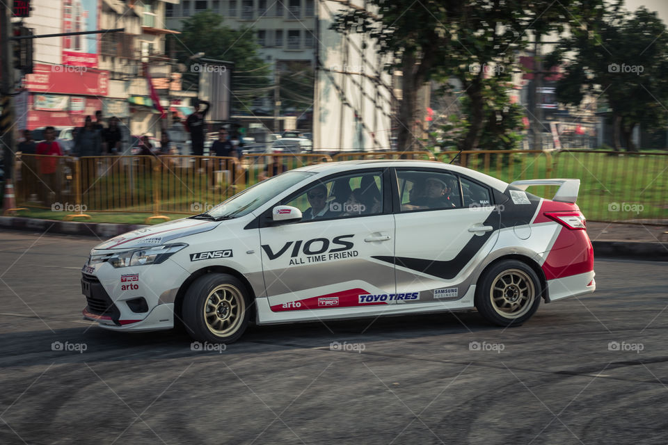 Toyota vios show in toyota motor sport event