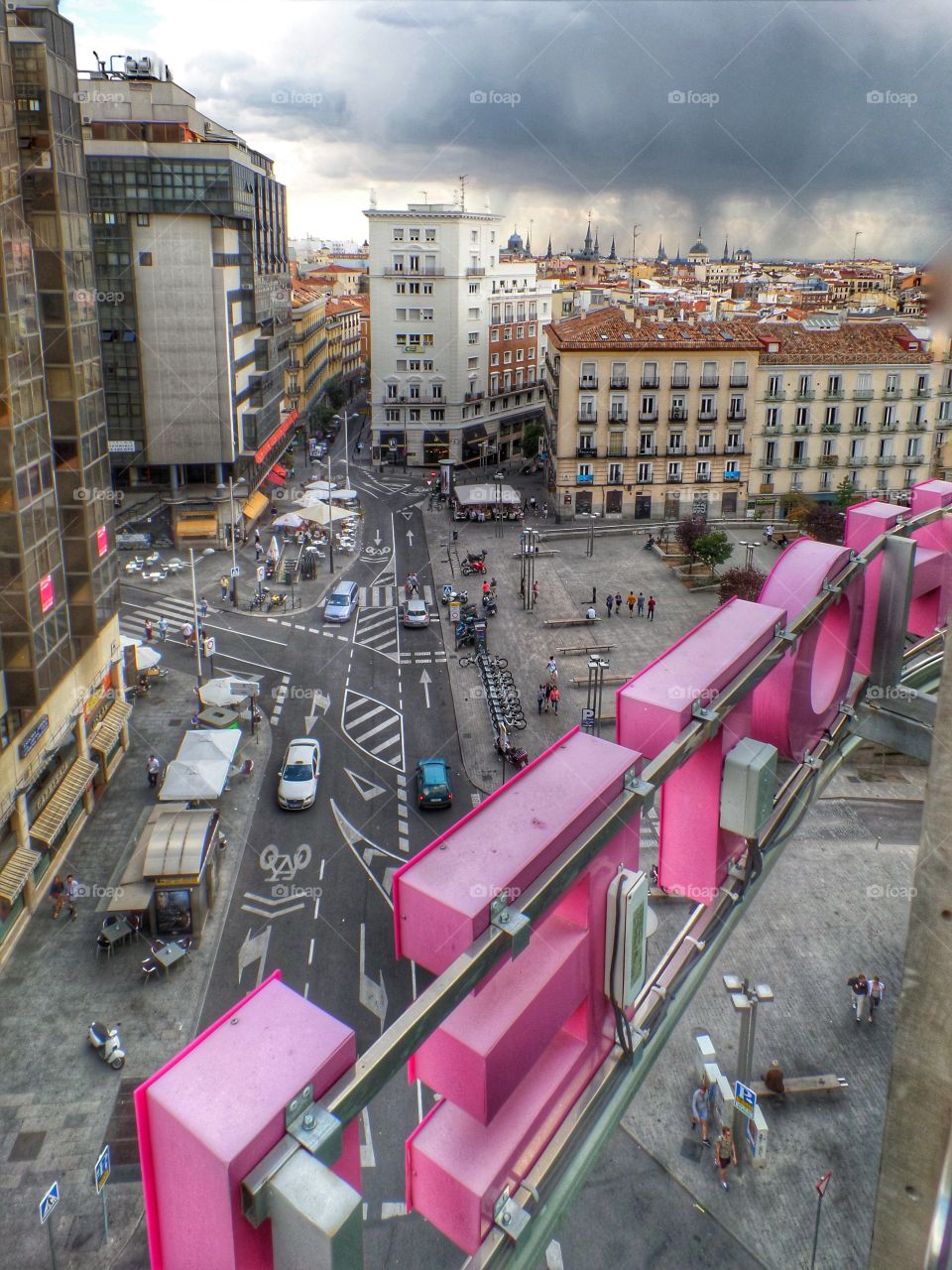 From above. Santo Domingo hotel terrace