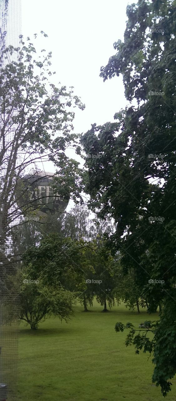 ballon near the window