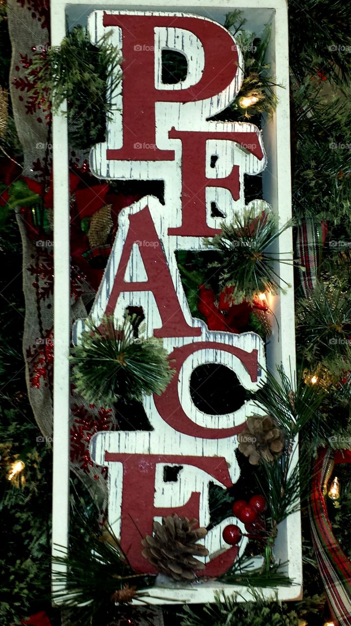 Peace Christmas Sign