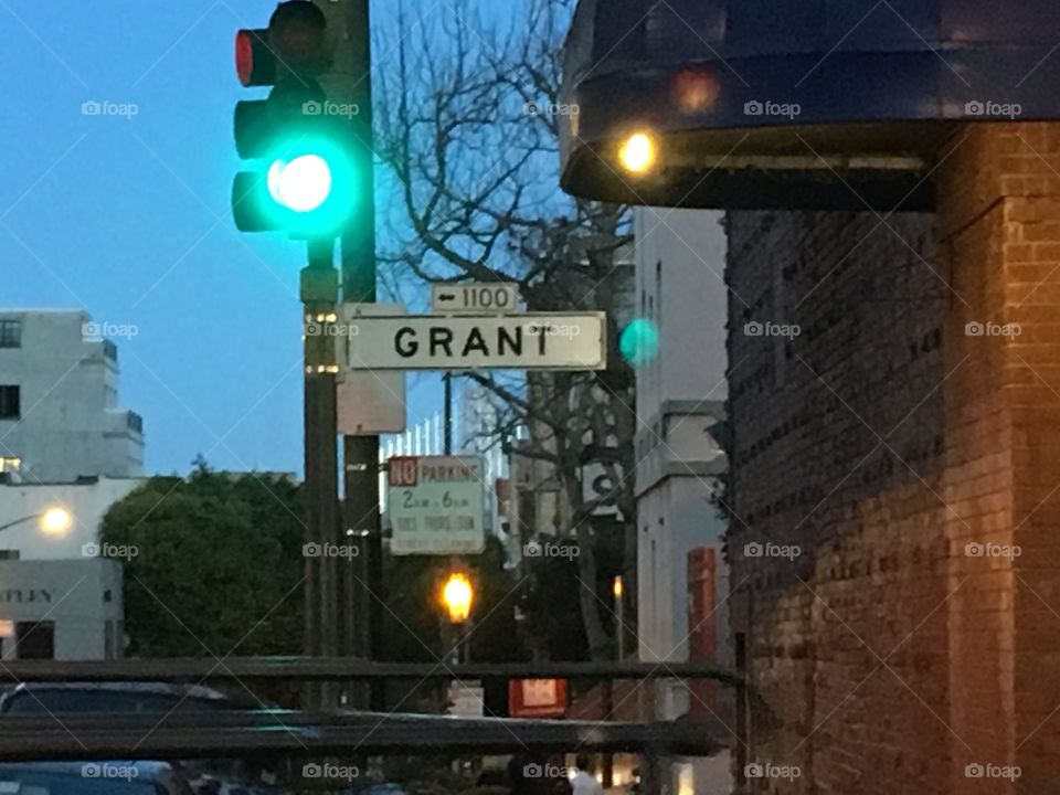 Grant Street sign San Francisco
