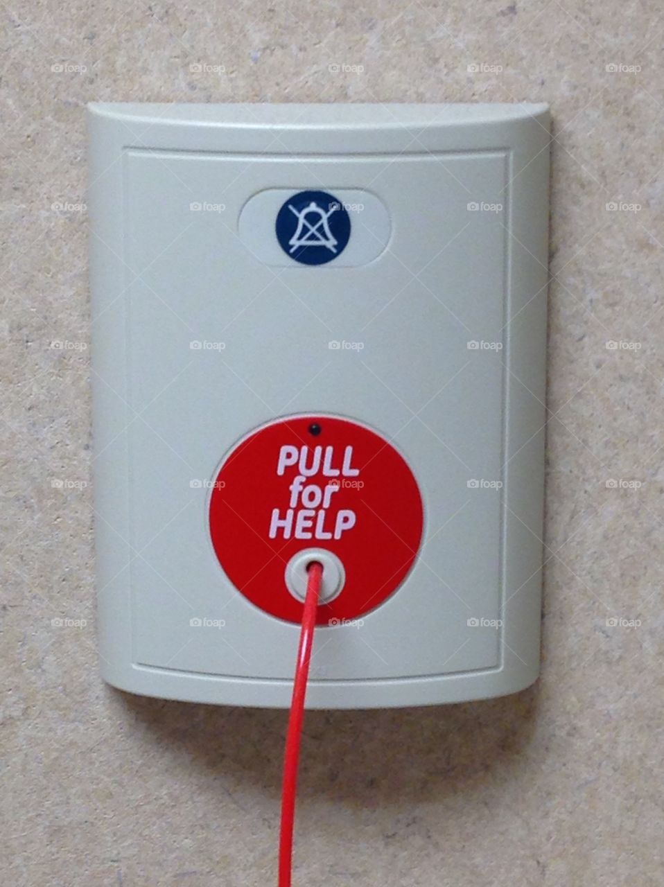 PULL FOR HELP alarm