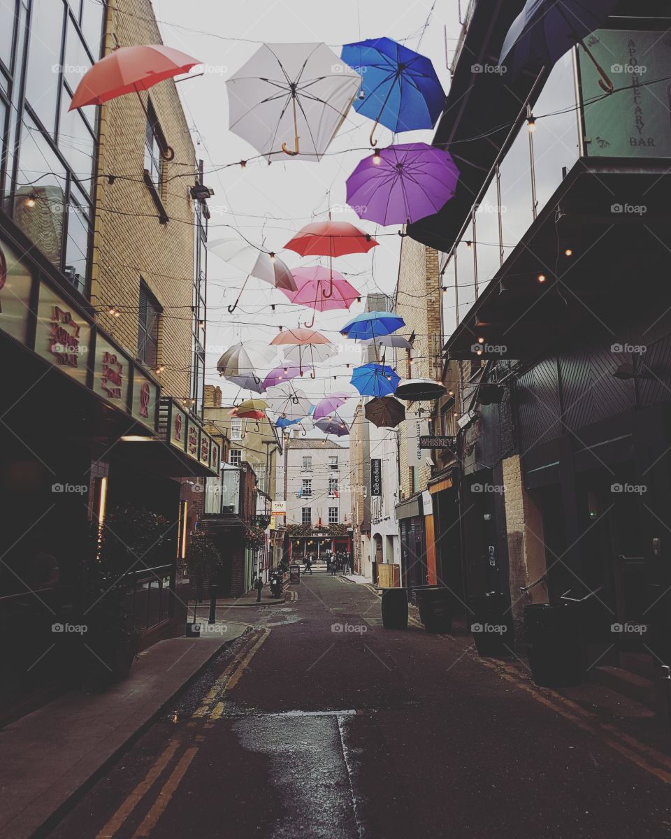 Floating Umbrellas in Dublin