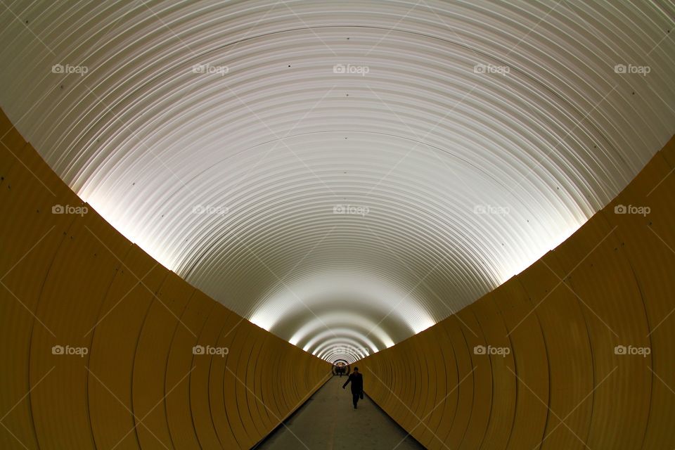 Underground tunnel in Sthlm. Long tunnel across the ground in Stockholm, Sweden