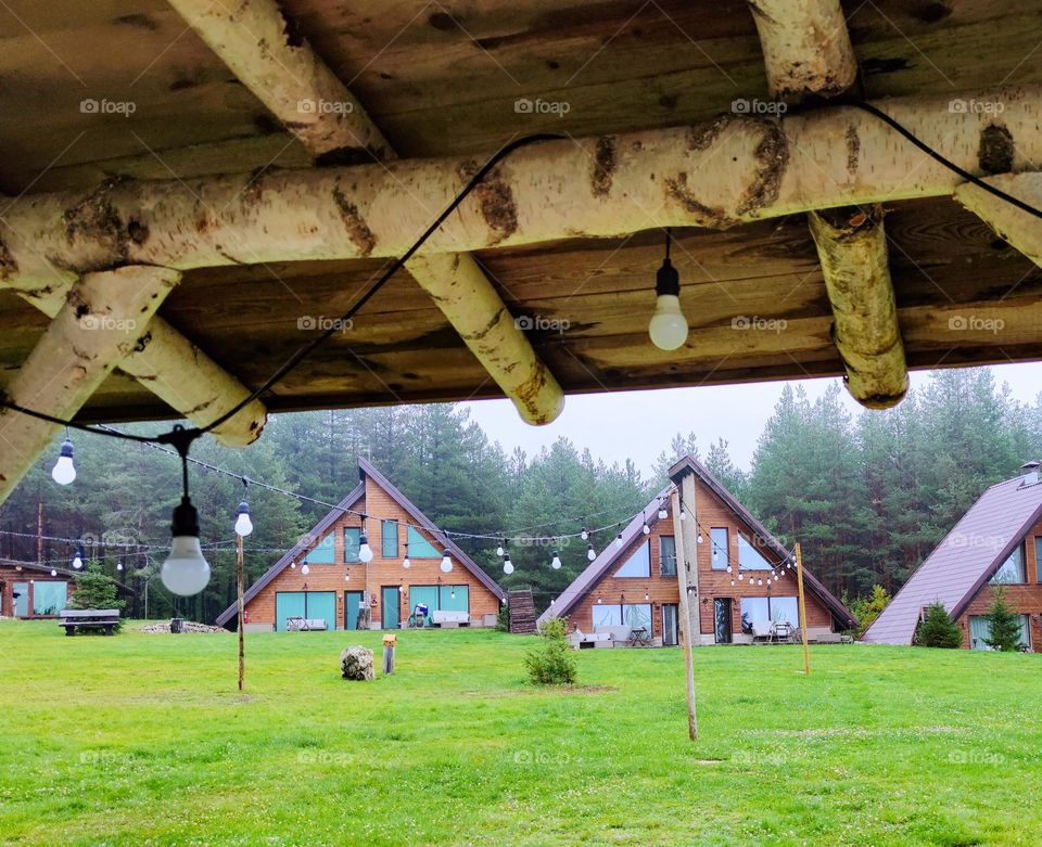 Christmas lodge waiting for the snow