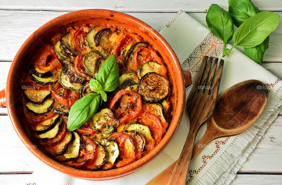 Layered ratatouille casserole