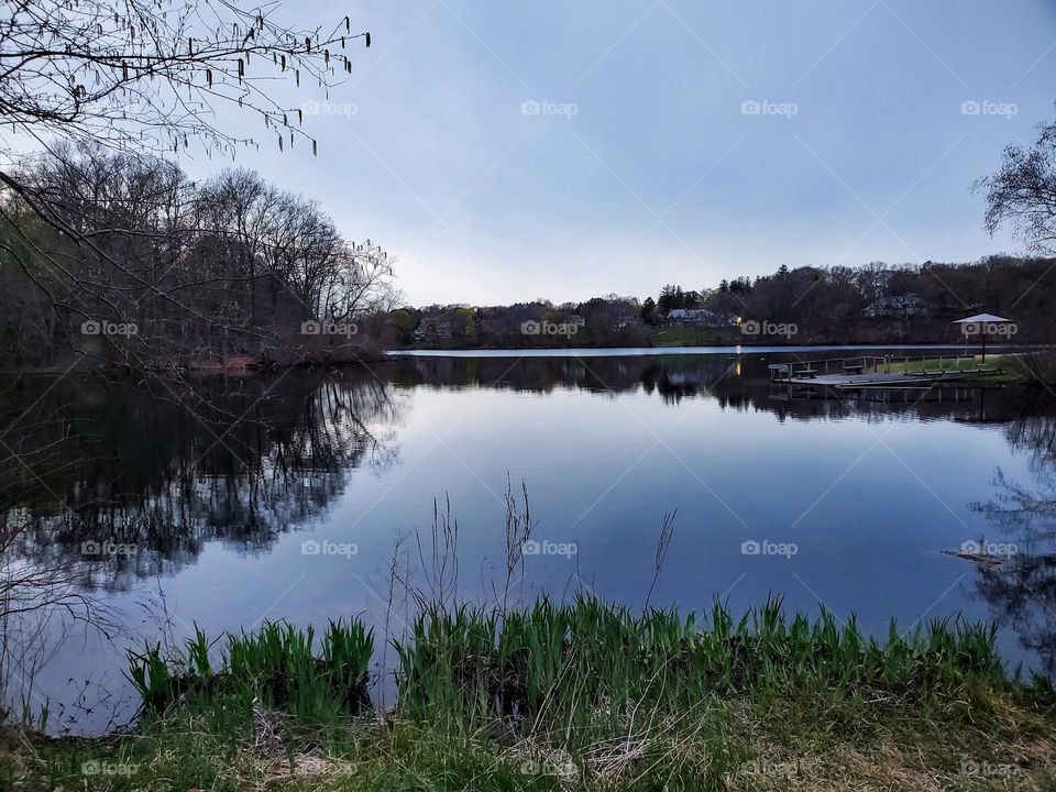 Calm water and peaceful reflections make for a beautiful evening