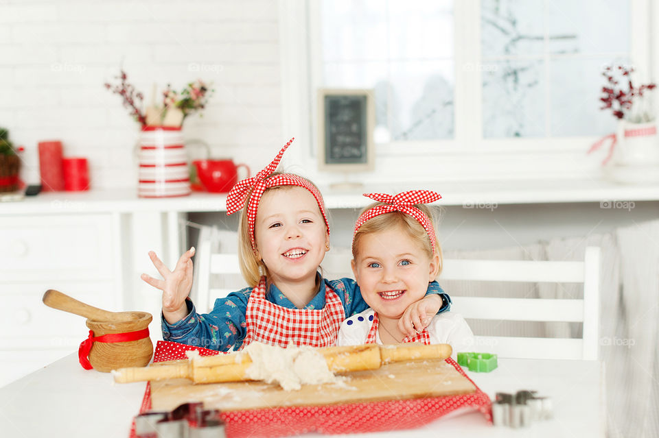 children in the kitchen