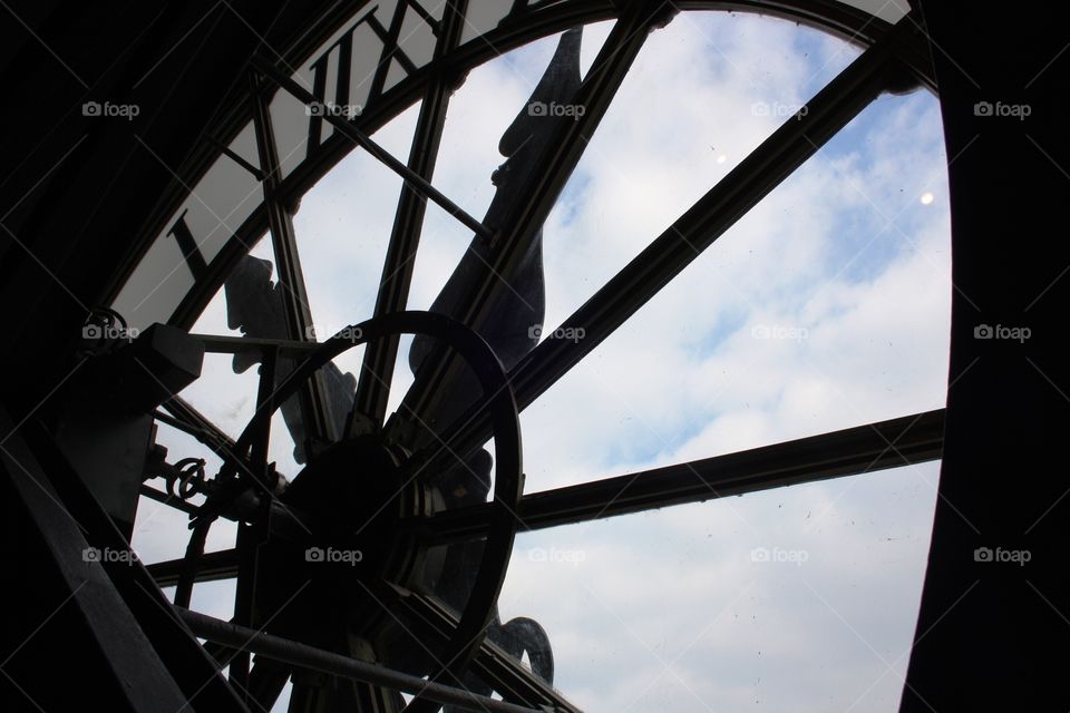 View from inside a clock tower in Paris