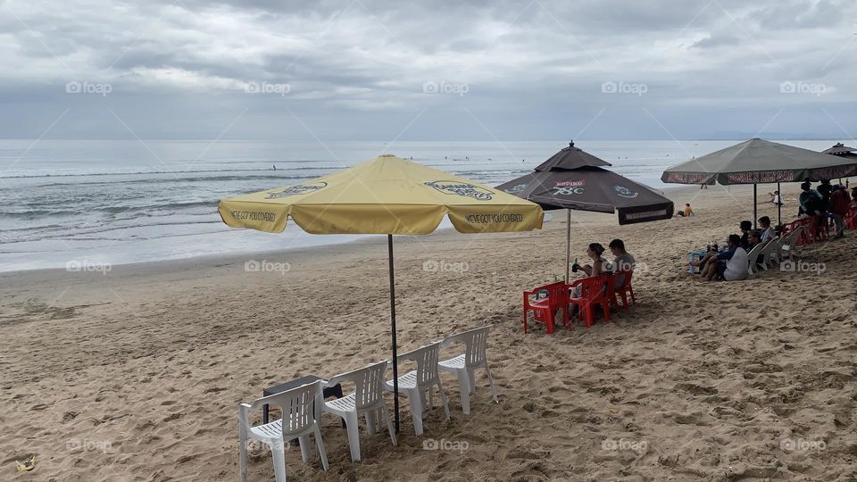 Kuta beach to day on stock photo