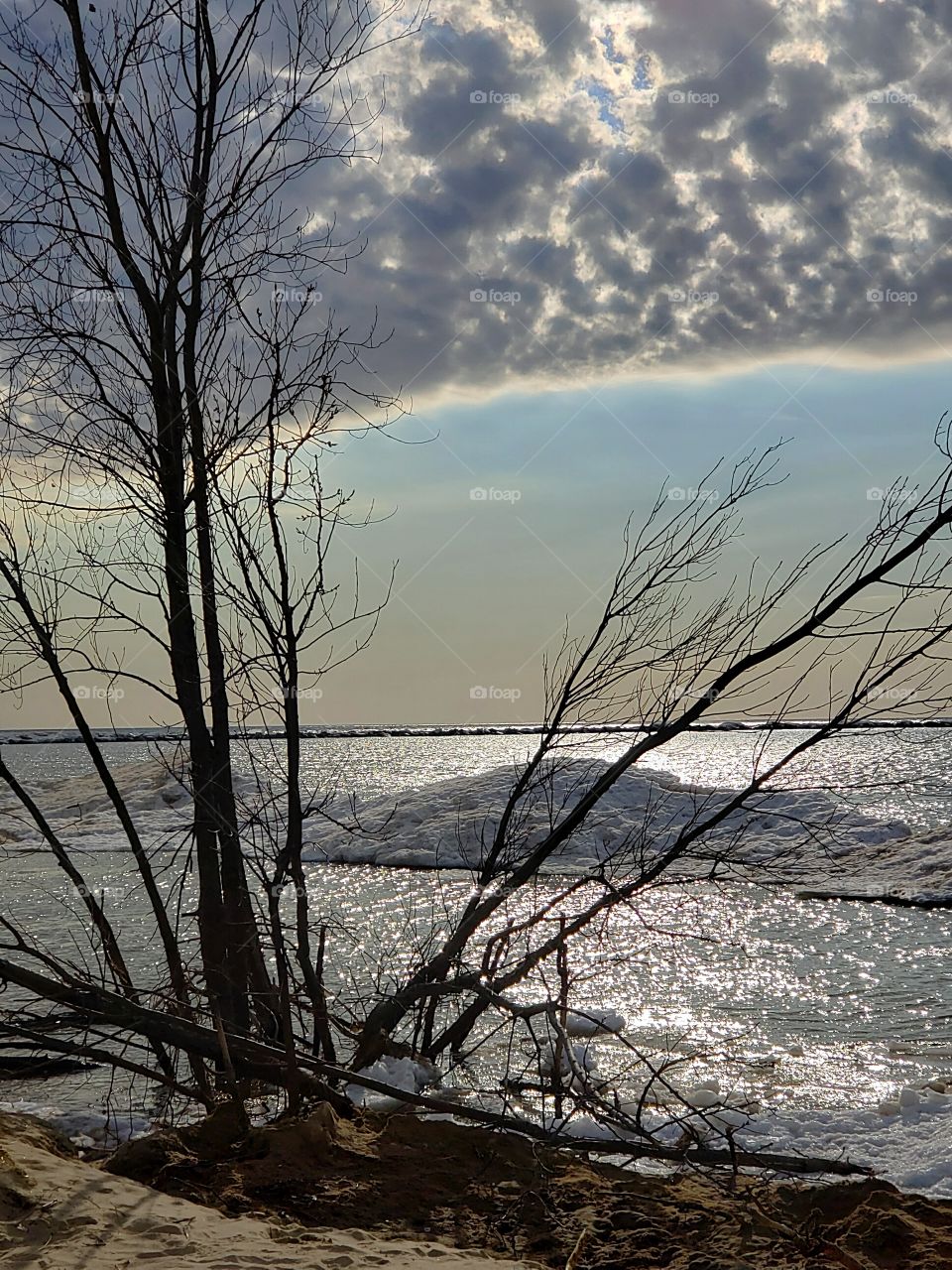 sunset at Lake Michigan in muskegon