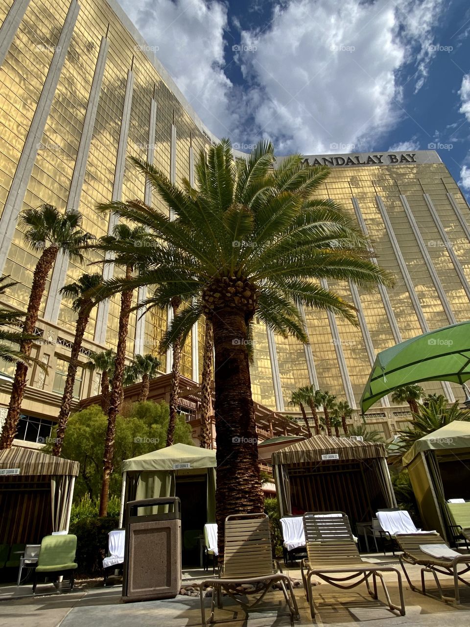 View of the Mandalay Bay hotel from the pool
