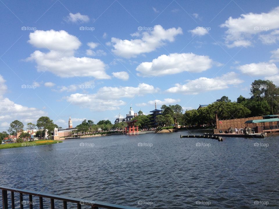 Water view from Epcot 