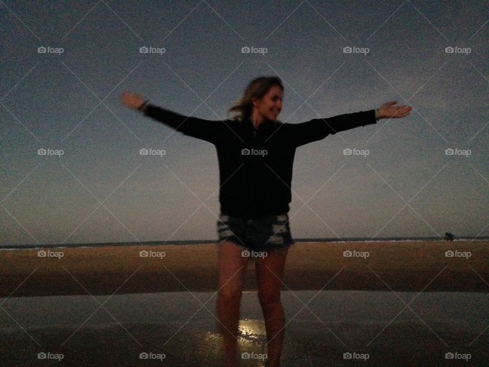 Having fun on the beach 