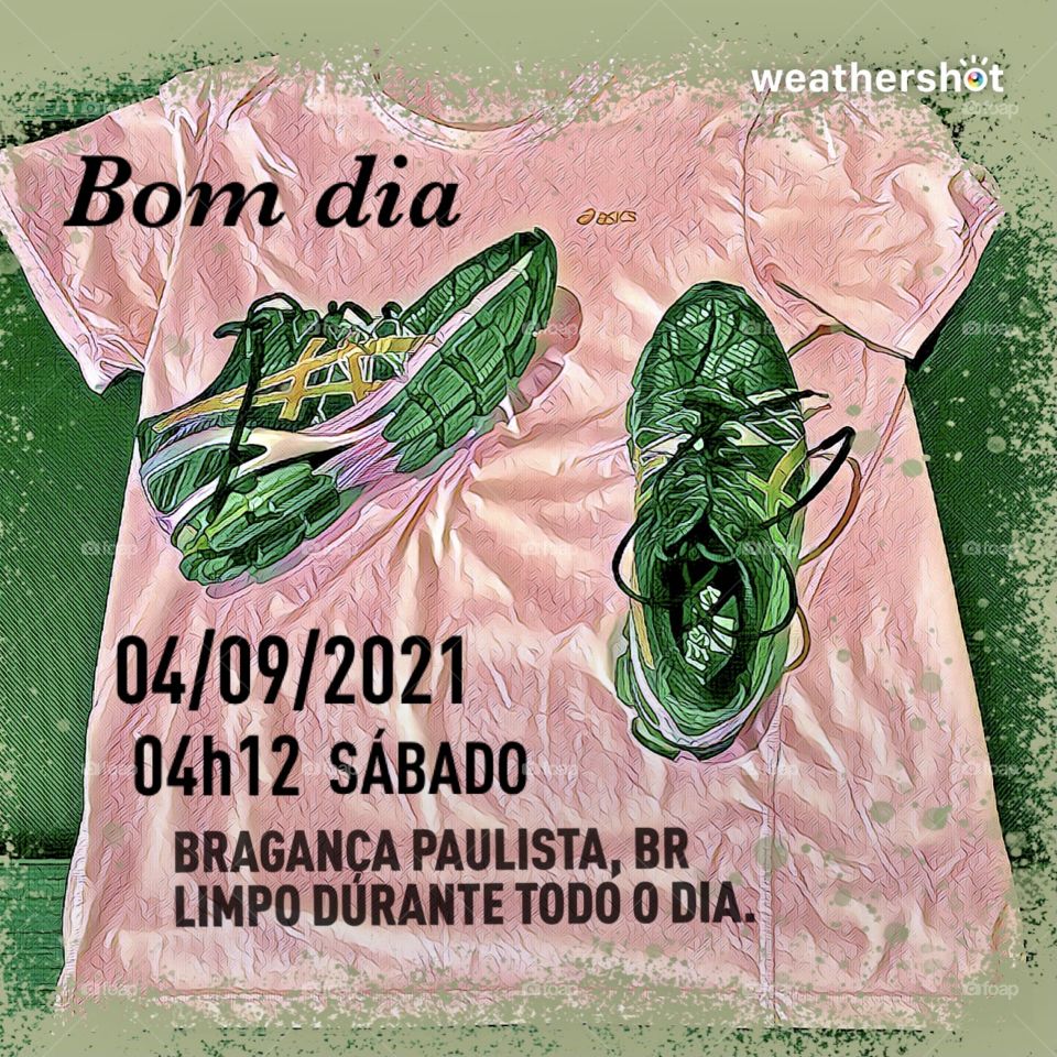 🏃‍♂️ 🇺🇸 Good Morning!  Everything ready to sweat the shirt. Let's go for a good morning jog?  Running is good for your health! / 🇧🇷 Bom dia! Tudo pronto para suar a camisa. Vamos para um bom cooper matinal? Correr faz bem para a saúde! 