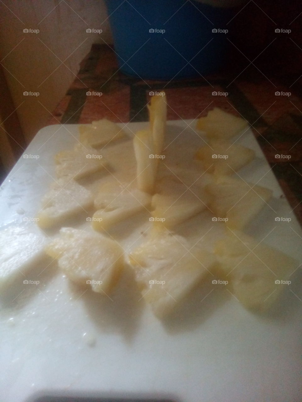 this is fruit and is call pineapple it can be used to make a delicious drink and it can also can be eating after you have peal the fruits .