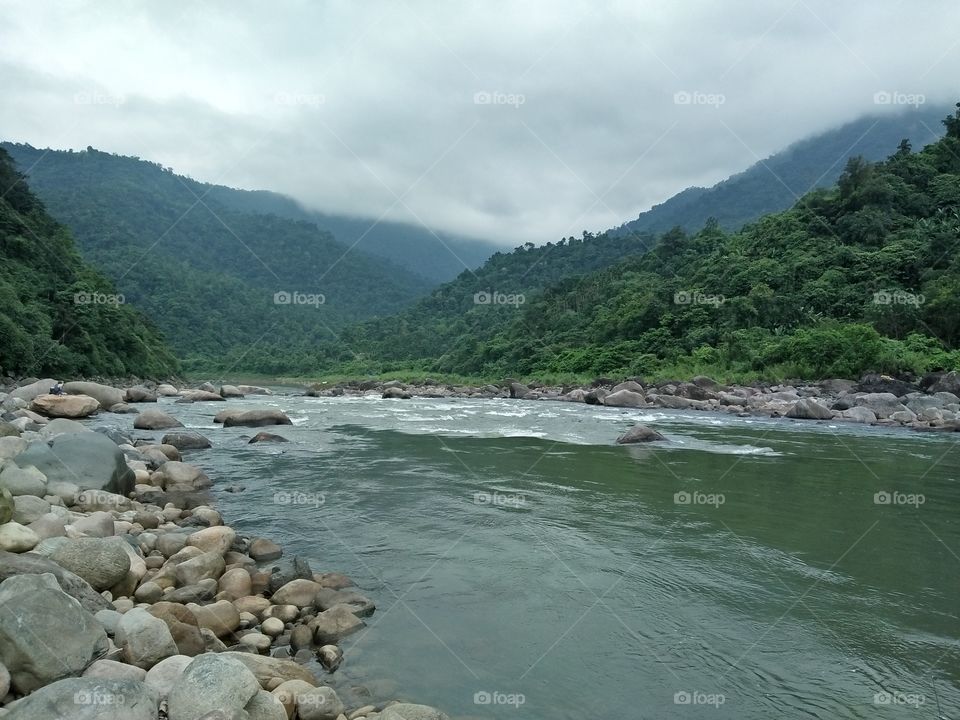 Umngi River in South West Khasi Hills District of Meghalaya