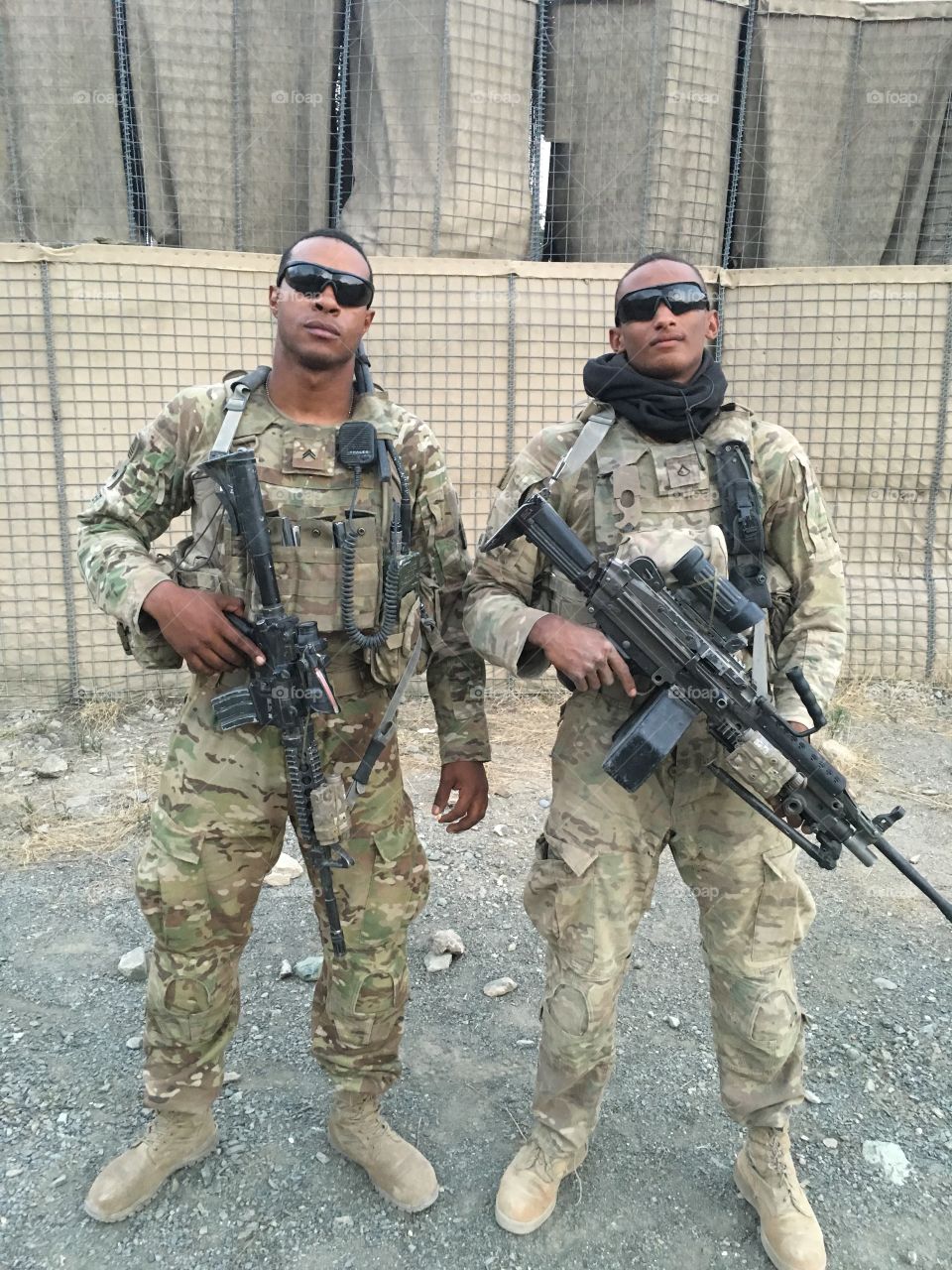 Portrait of a two soldiers