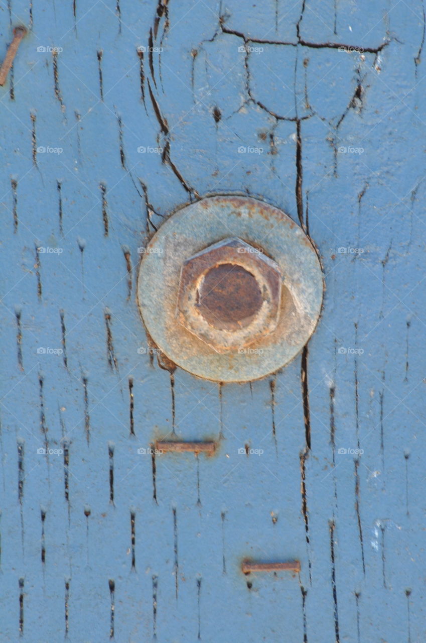 Blue rusty wood