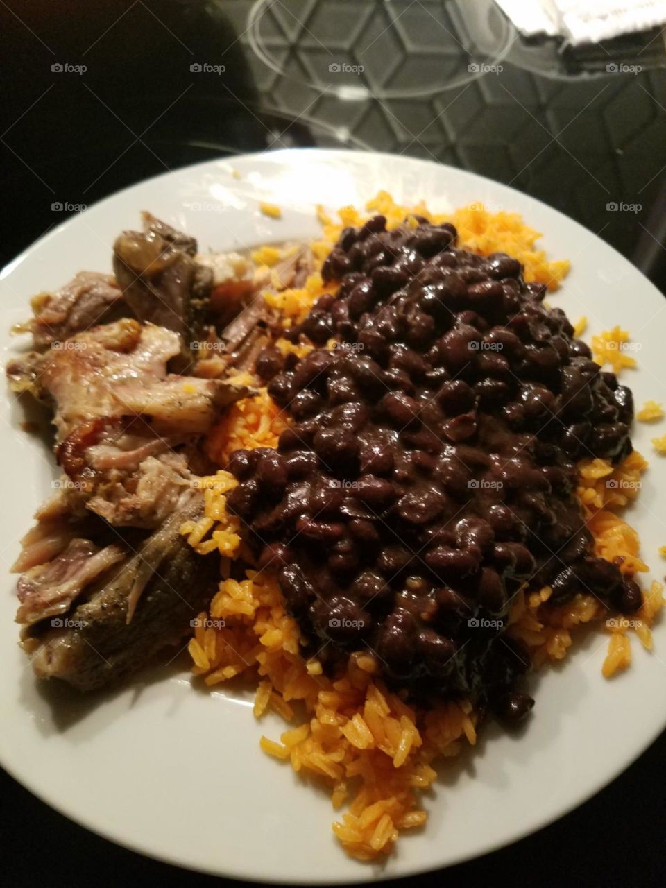 black beans pork sweet potato