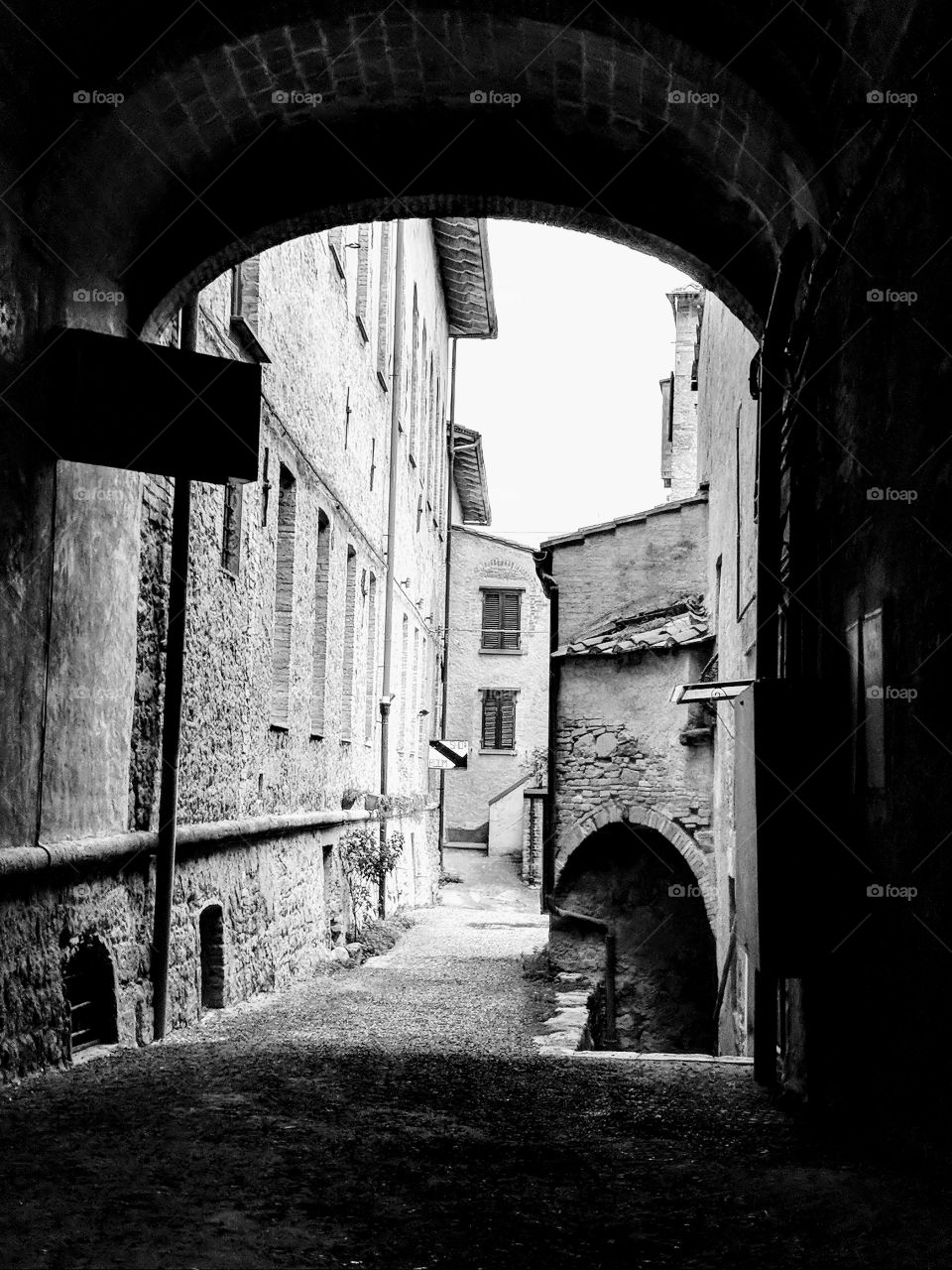 Black and white architecture Tuscany Italy