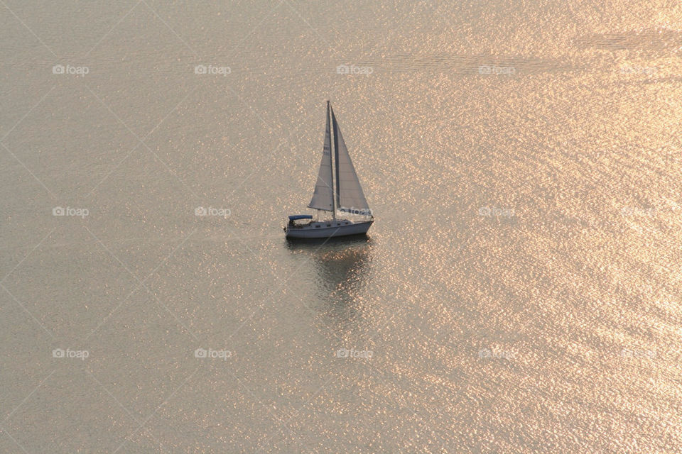 water lake boat sailboat by mmcook