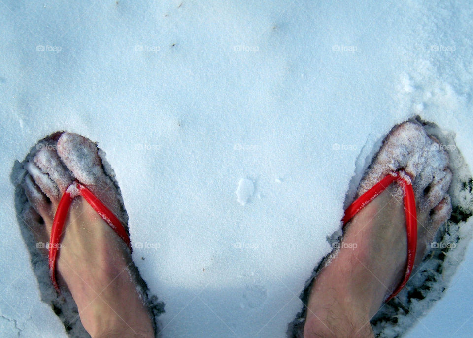 snow cold sandals melting by mengzishiliu