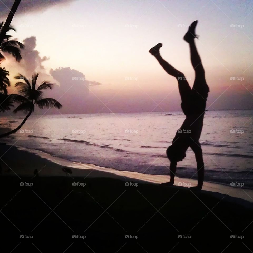 handstand sunrise