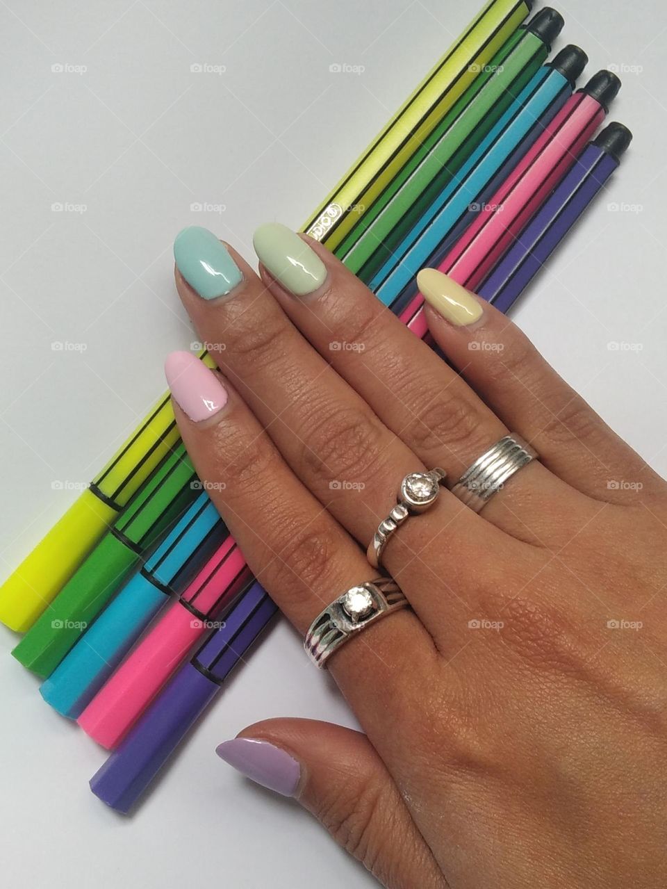 colorful nails