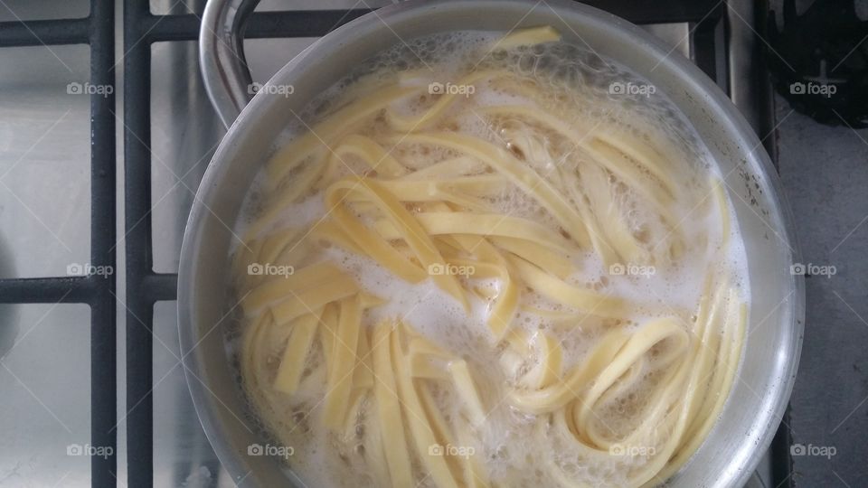 pasta. Fresh pasta cooking