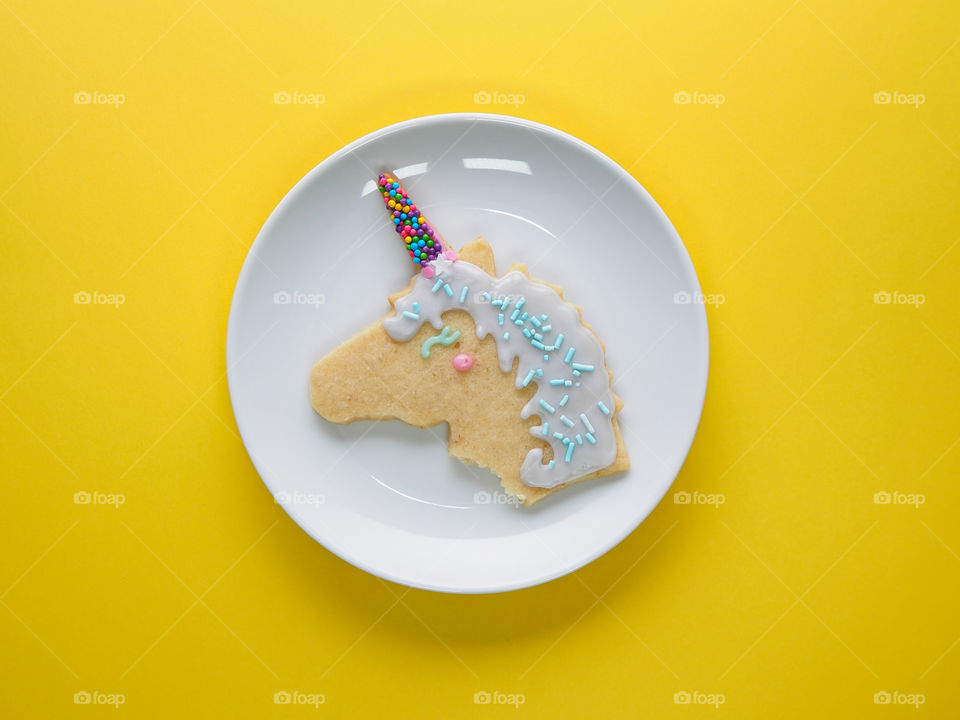 Unicorn shaped vegan cookie from local pop-up shop Plants Are Sweet