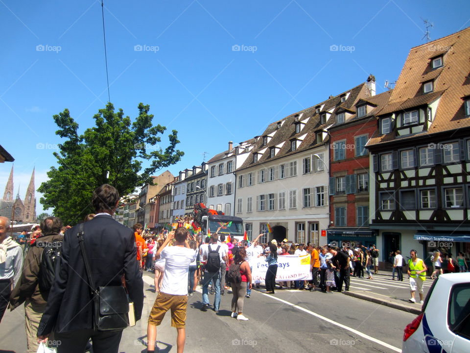 Street, City, Road, People, Group