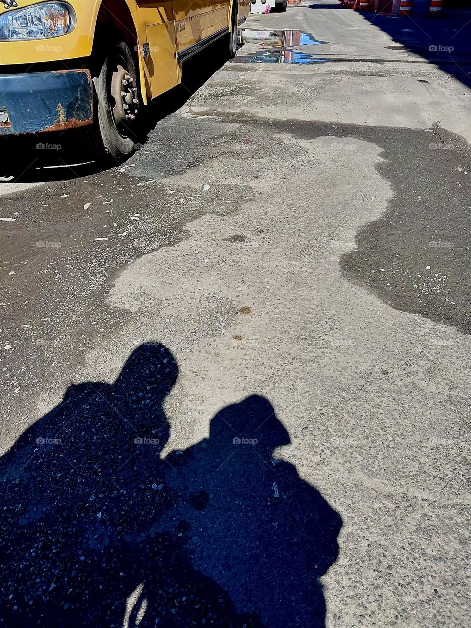 Sometimes the shadows cast tell the whole story such as is the case here when my partner “Timothy Trespas” and I are walking towards the “Pulaski Bridge” at “Newtown Creek” in LIC, Queens. 2024. Hypnotic Productions