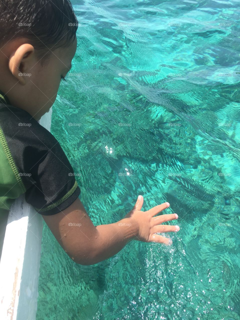 Kid enjoying water