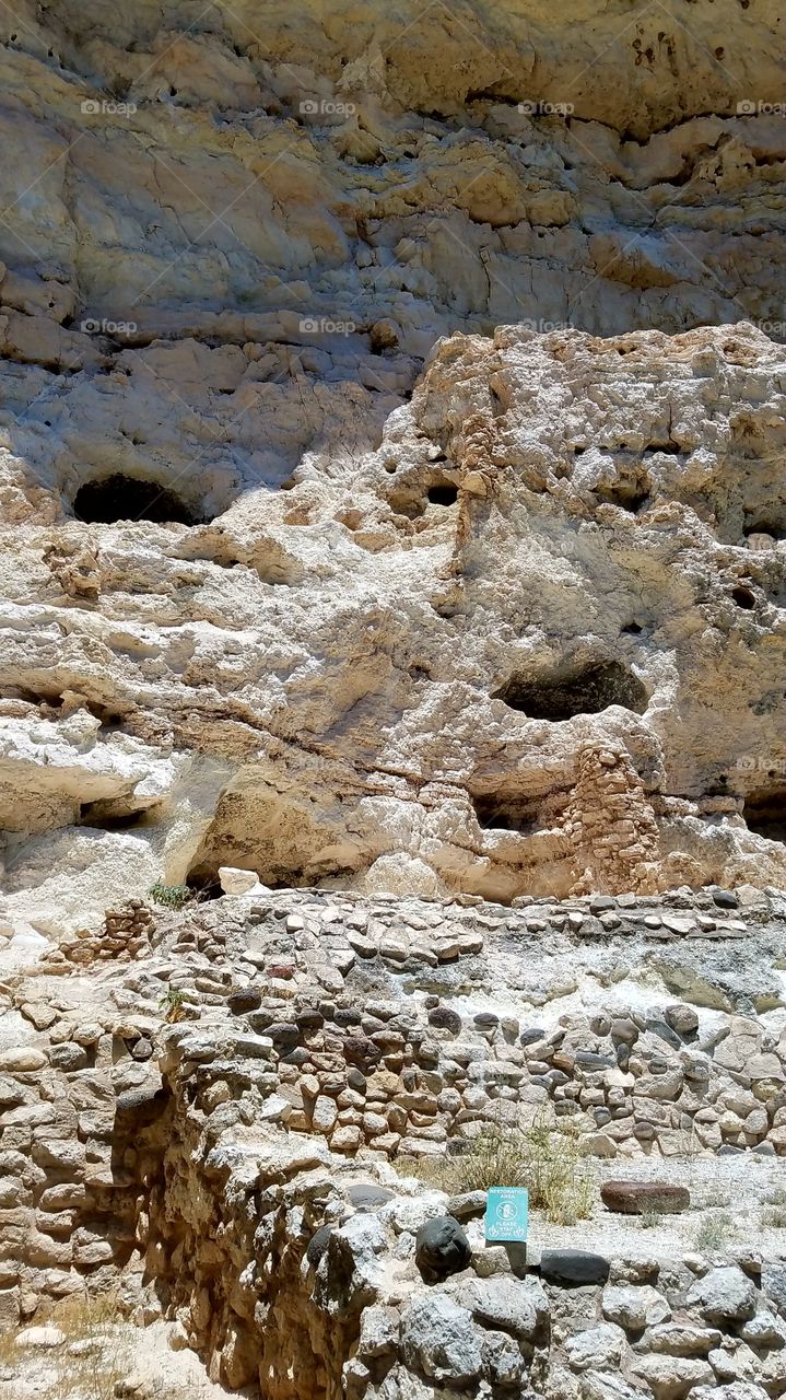 ruins of castle at Montezuma's Castle national monument in Arizona. this why is a 5 story condo cliff dwelling built and 1100 ad