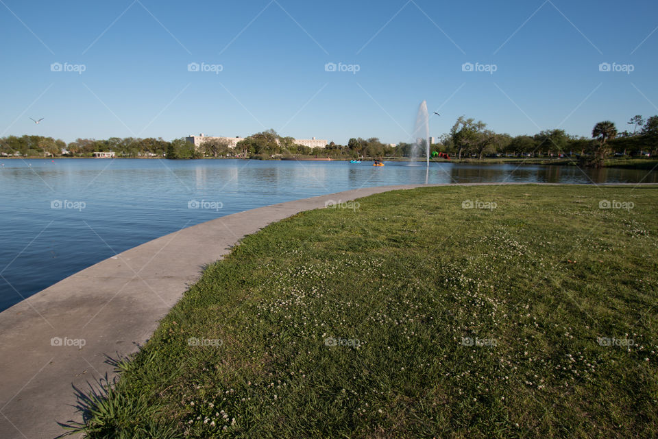 Lake in park