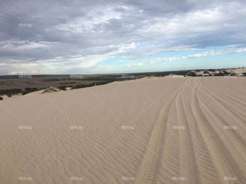Travelling down the beach