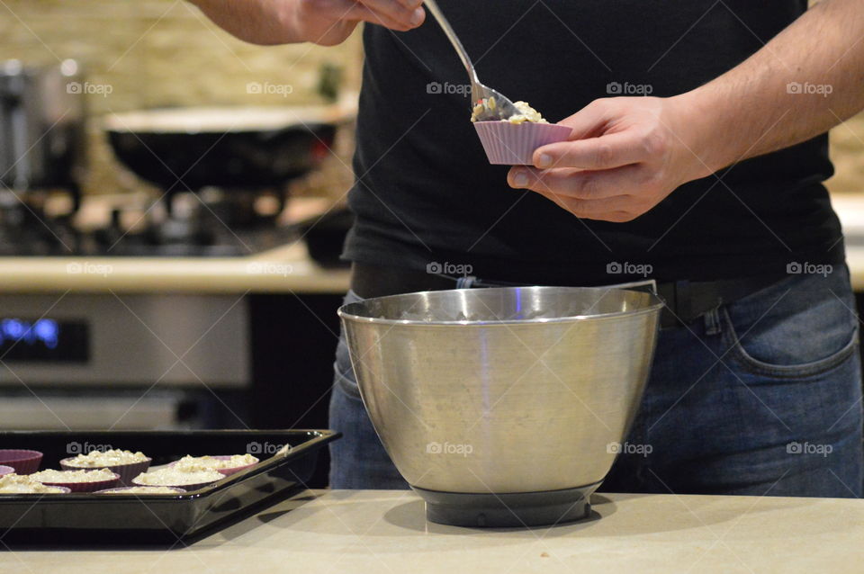 Preparing Christmas cookies