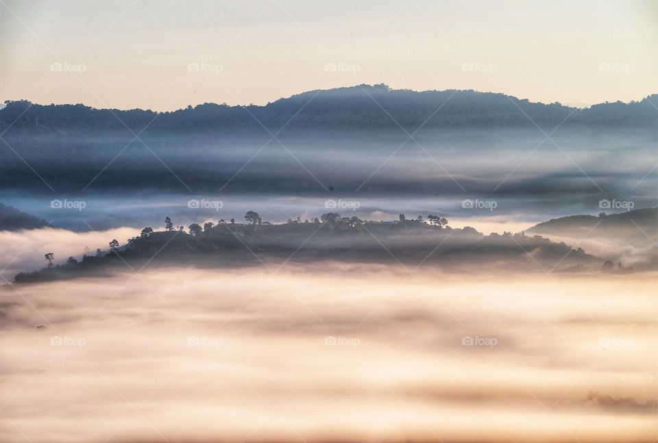 Mountain in the mist