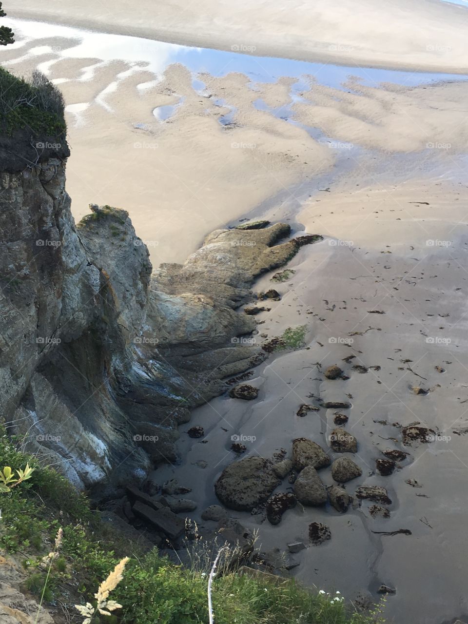 Beach rock that looks like a foot