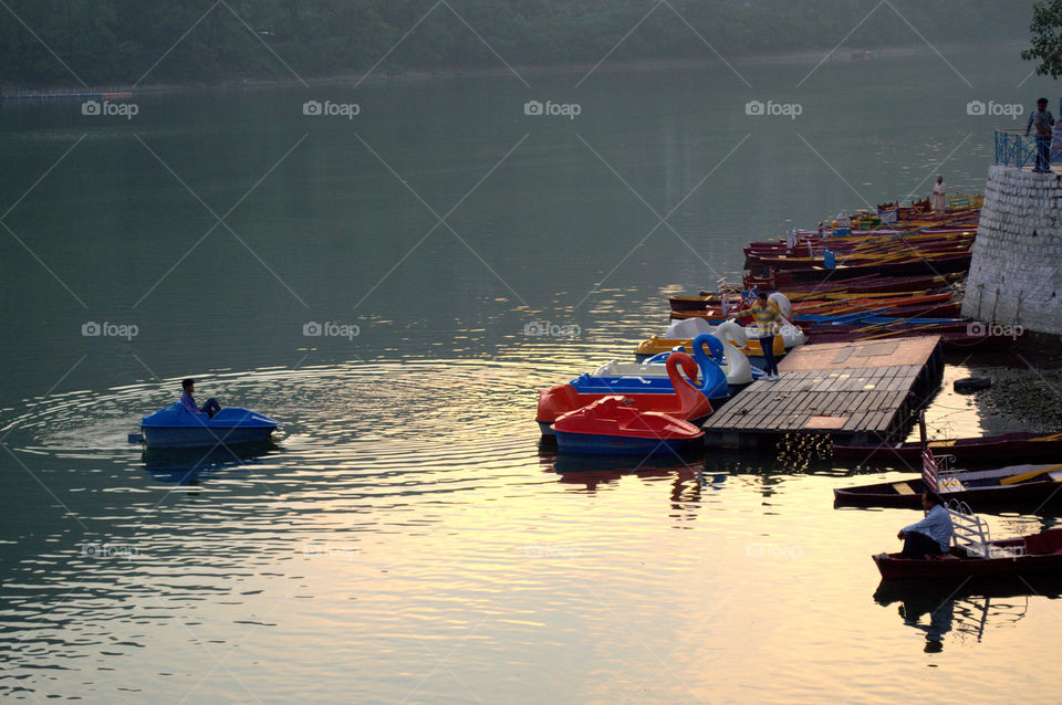 boat of India in lake