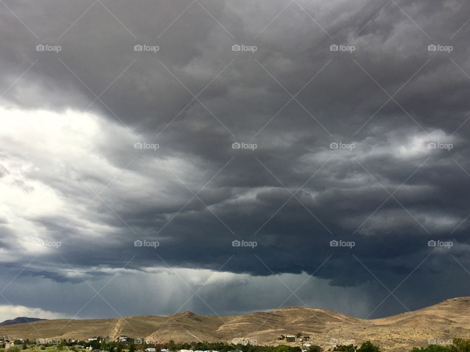 Severe storm system over the high sierras 