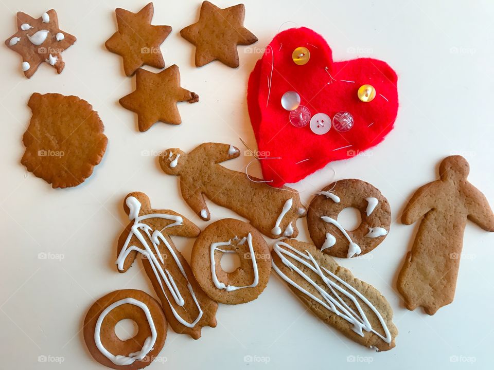 Baking gingerbread for Christmas 