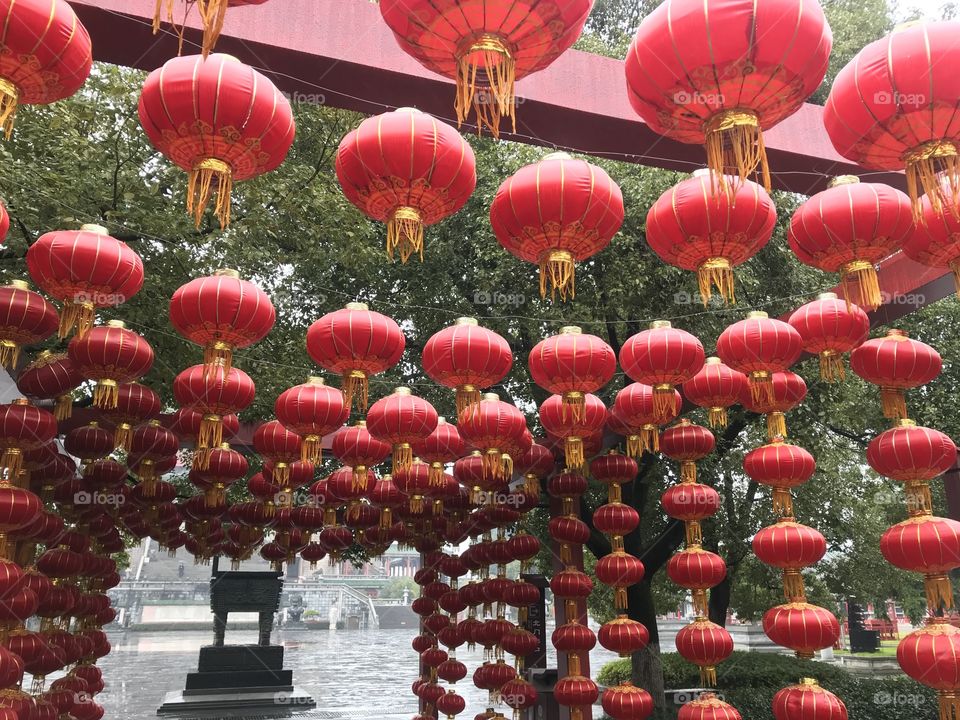 Red lanterns in china 