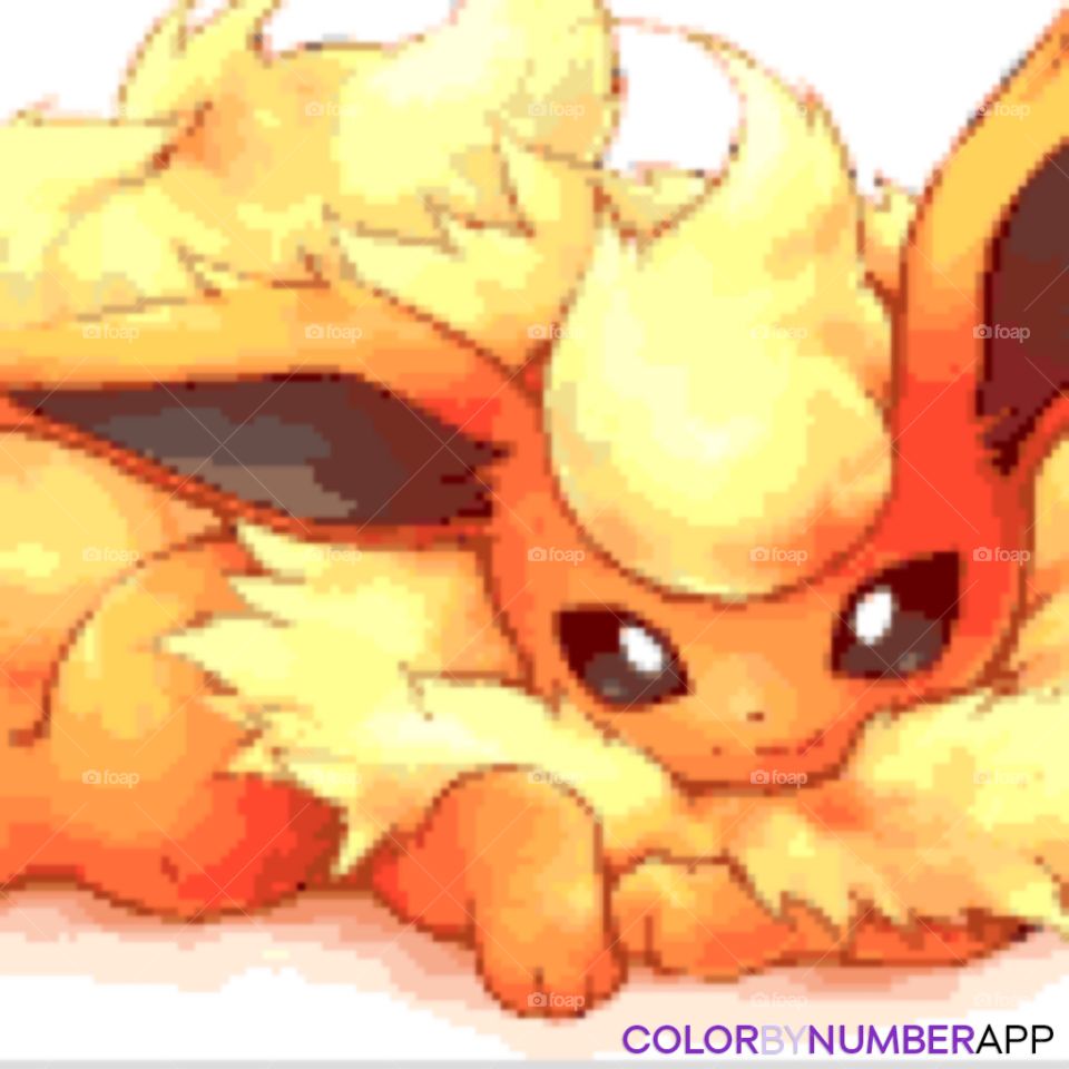 Flareon is the evolved form of Eevee with the use of a Fire Stone. With a blazing flame attack released from an internal fire sac, Flareon maybe the strongest Eevee evolution of all!